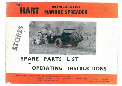 Hart manure spreader mark - manure, 1