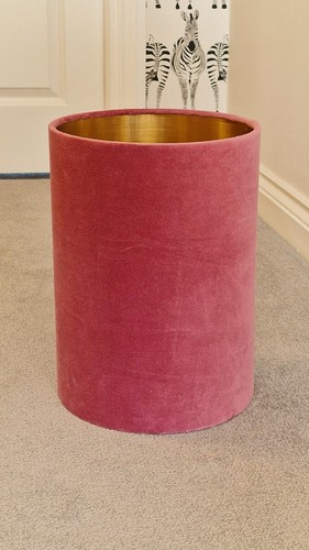 Dusky pink velvet lamp shade - dusky,