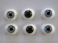 Oval Glass Paperweight Doll Eyes 20 mm for Antique,repro, Modern or Reborn dolls