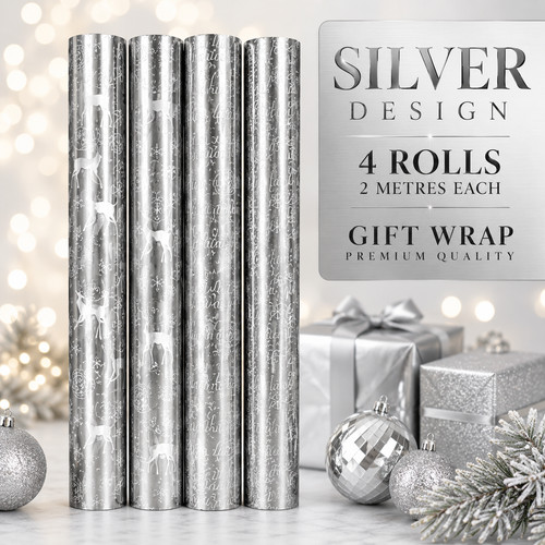 Christmas foil gift wrap - foil, –