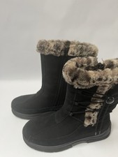 Rohde Women's Leather Boots Size 4 EU 37 Black Zip Up Low Heel Ankle Shoes