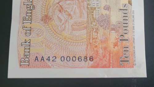 Prefix aa42 ten 10 low - ten, £10