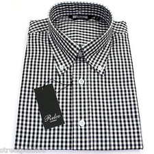 Relco Mens Black White Gingham