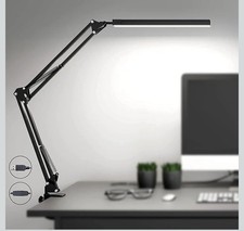 LED Desk Lamp with Clamp - LED Desk Light for Office - 3 Color Modes X 10 Bright