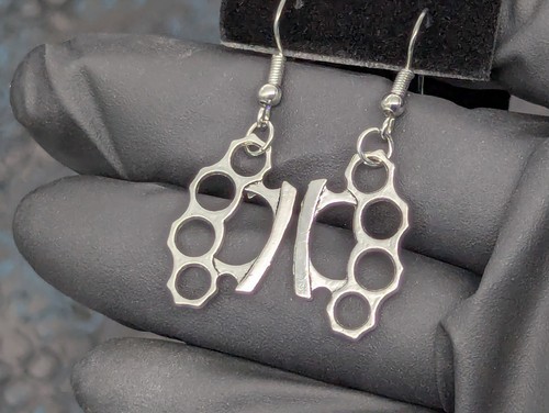 Silver tone brass - brass, knuckle