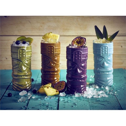 Tiki cocktail mugs pack 4 - cocktail, of