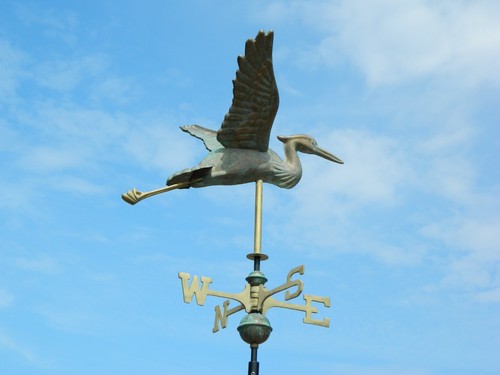 Copper heron stork - copper,