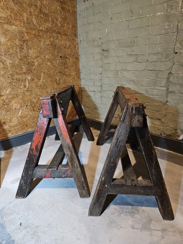 Antique heavy duty wooden pair - duty,