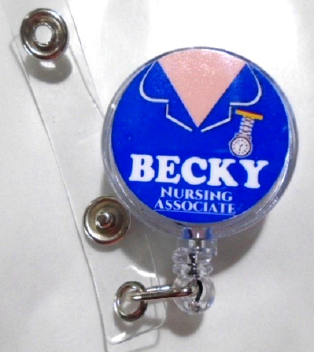 Nurse badge reel royal blue - id,