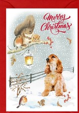 Cocker Spaniel Dog A6 (4" x 6") Christmas Card - Blank inside - by Starprint