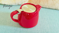 Lenya Stump Teapot 18oz 510ml Ceramic w/ Infuser & Stainless Steel Lid Red
