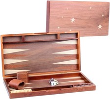 Wooden Inlaid Backgammon Set