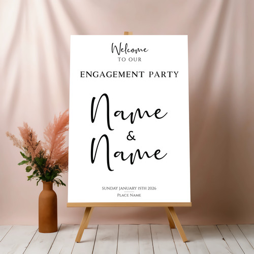 Personalised engagement sign - personalised,