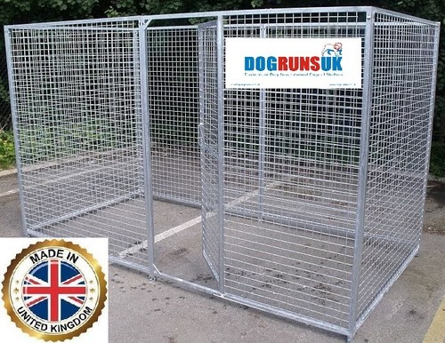 Galvanised mesh dog run - galvanised,