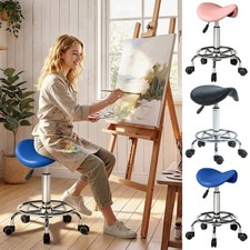 Saddle Stool, Rolling Salon