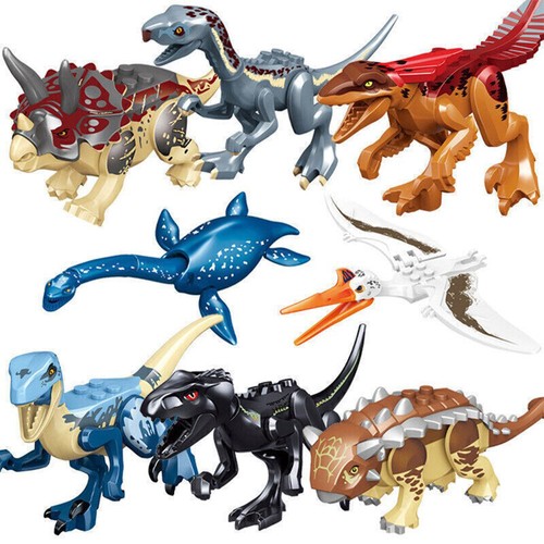8pcs dinos fit jurassic - dinos,