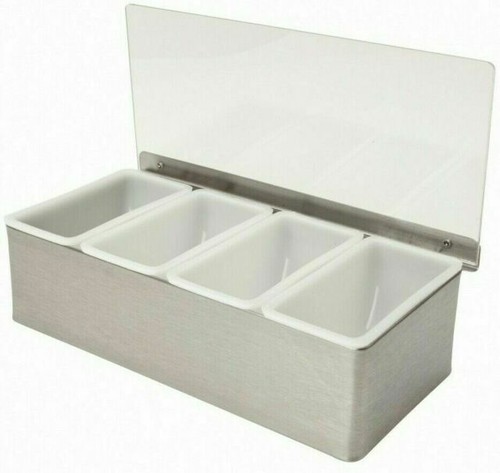 Bar condiment holder stainless - holder,
