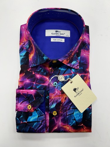 Claudio lugli lava print shirt - lava,