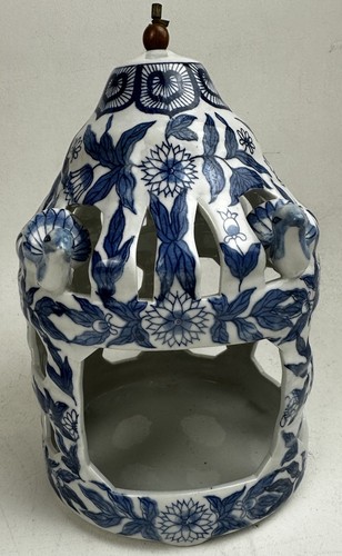 Ceramic blue white hanging - ceramic,
