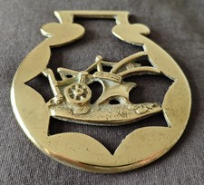 ANTIQUE CAST HORSE BRASS -