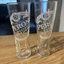 2 Peroni Half Pint Glasses