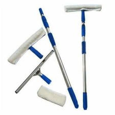 🔥Universal Telescopic Window Cleaning Kit Set with Mop Squeegee Extension Pole 