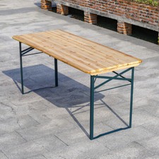5.5ft Wood Folding Beer Table