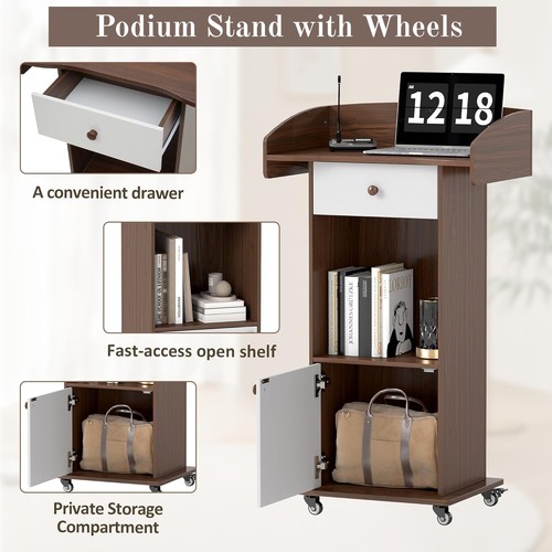 Podium stand with wheels - podium,