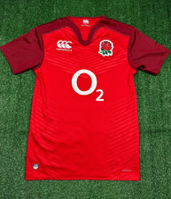 England Canterbury 2015 Rugby Away Red Pro Jersey T-Shirt Kit | Mens Adult Small