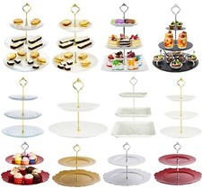 Cake Stand Glass Ceramic Porcelain Afternoon Tea Wedding Plates Party Tableware 