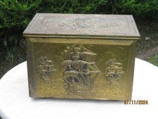 vintage wooden fireside box