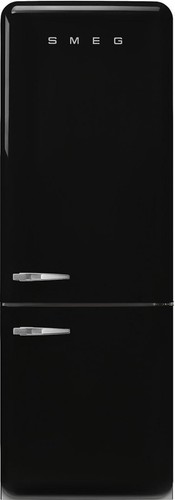 Smeg fridge freezer - smeg, black