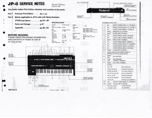 Roland jupiter service notes - 8,