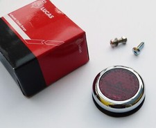 Genuine Lucas RER25 Red Reflector & Chrome Rim, for Classic Car or Motorcycle