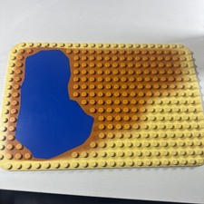 RARE DUPLO® Baseplate 14x22 with Pond and Orange Sand Pattern