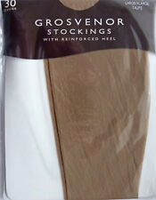 Aristoc L/XL Size Vintage Grosvenor 30 Denier RHT Stockings in Taupe