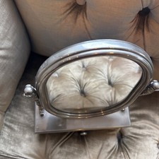 Vintage Dressing table With Drawer mirror Silver Colour With Photo Frame Back