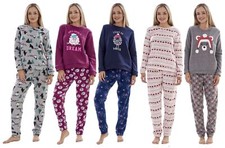 Ladies Fleece Pyjamas Printed