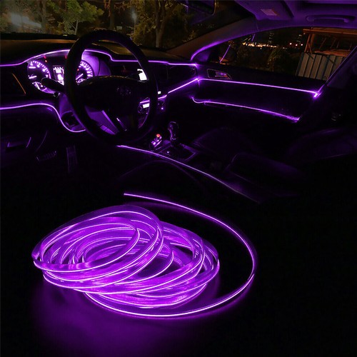 Purple led car interior decor - led,