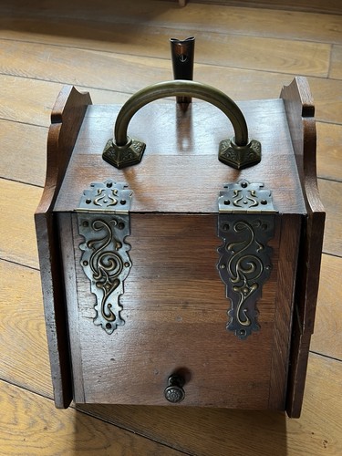 Antique vintage wooden coal - wooden,