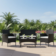 4pcs Rattan Garden Furniture