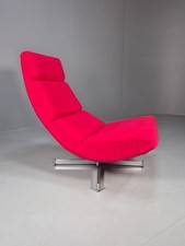 Modern Danish Swivel Chair Red
