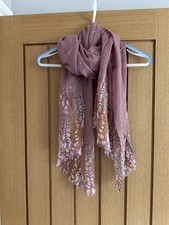 Laura Ashley Blush Pink Floral And Bee Scarf, New With Tags