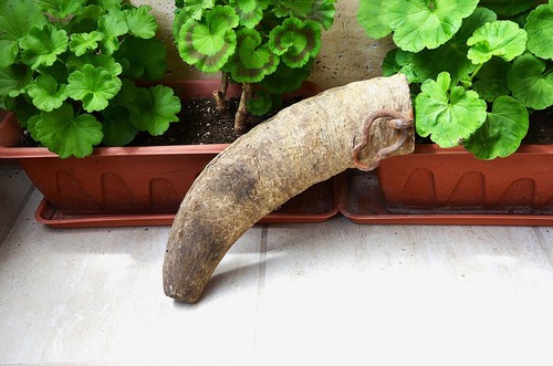 Antique primitive ottoman - antique,