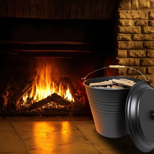 12l metal ash bucket with - bucket, lid