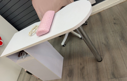 White manicure table - white,