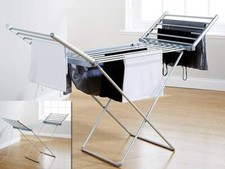 20 BAR HEATED AIRER ALUMINIUM LIGHTWEIGHT INDOOR PORTABLE FOLDING ELECTRIC NEW