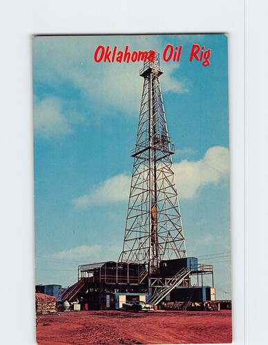 Postcard oil drilling rig - postcard,