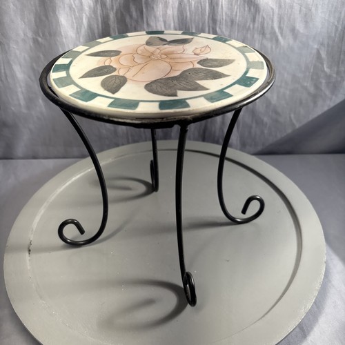 Vtg wrought iron mosaic - vtg,