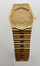 Seiko LASSALE 7752-5019 Luxury Slim Quartz Watch, Champagne Dial--Runs Strong!